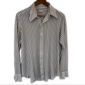 Vintage Striped Button Down Shirt. Bradlee Red Label Brand. Good Condition!